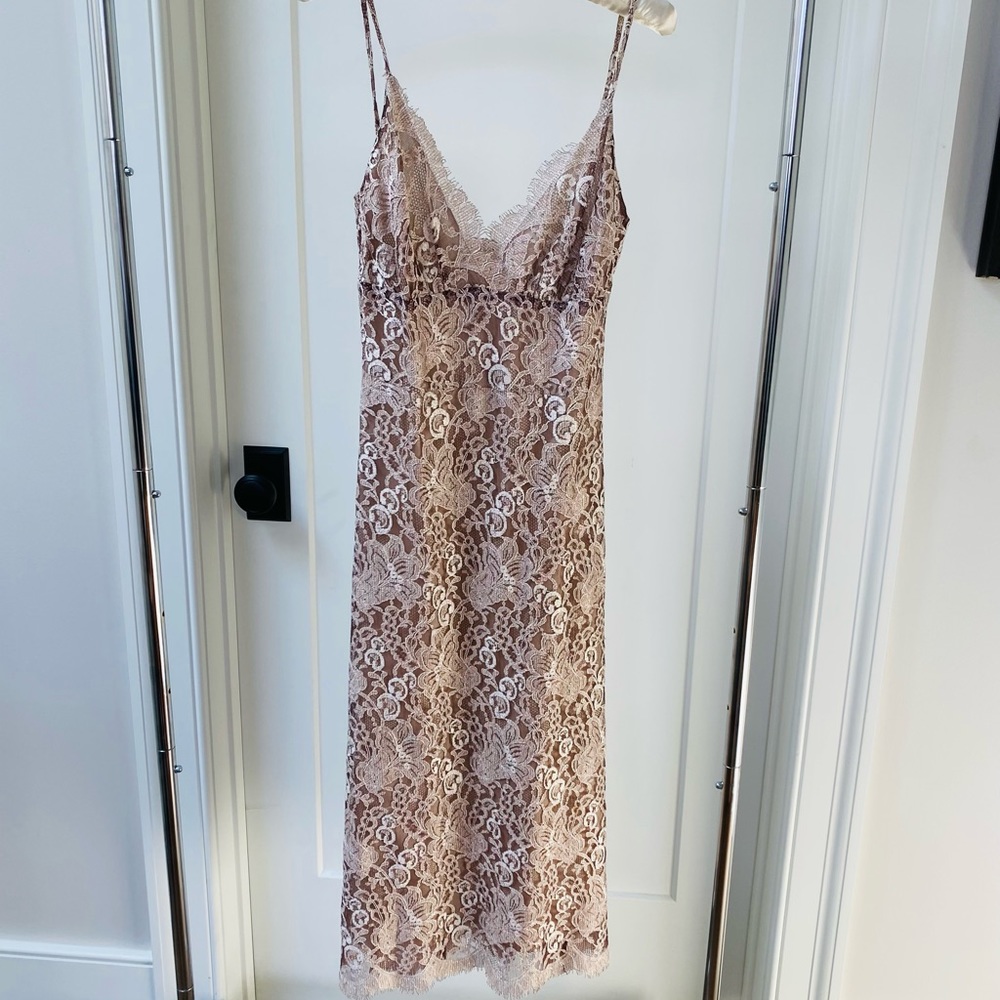 Vintage 90s lace midi dress